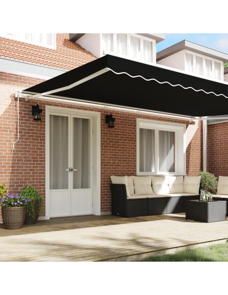 Tenda Retrattile Automatica Nera 500x350 cm
