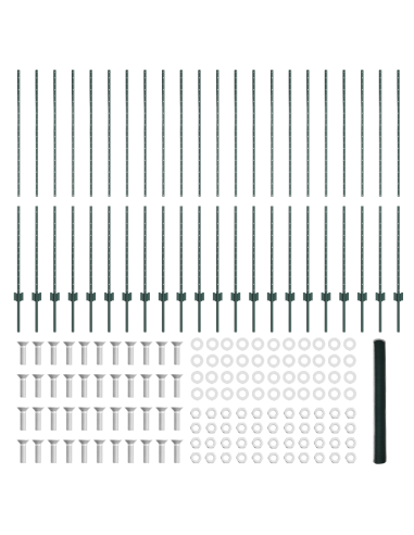 Recinzione con Posto Verde 1,5 x 50 m Acciaio e PVC