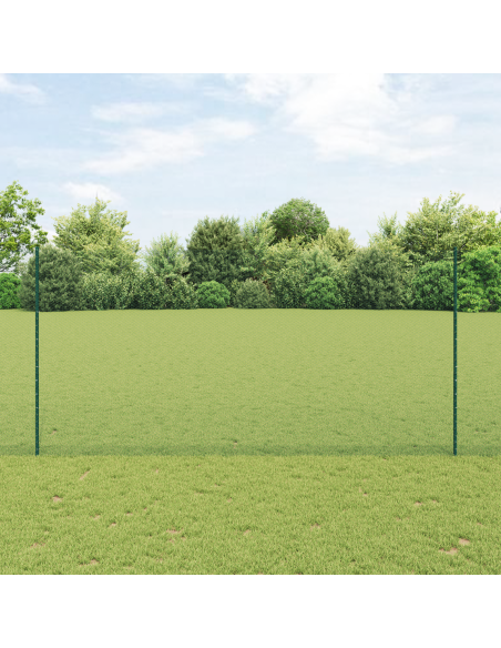 Pali per Recinzione  11 pcs U-Channel Verde 150 cm Acciaio