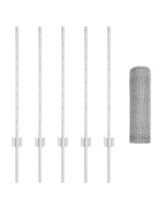 Recinzione con Posto Argento 0,8 x 10 m Acciaio 2