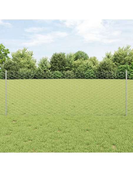 Pali per Recinzione 5 pcs U-Channel 80 cm Acciaio Zincato