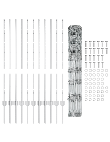 Pali di recinzione  22 pcs U-Channel 100 cm Acciaio Galvanizzato