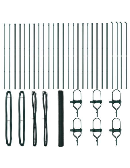 Palo della recinzione Verde 50 x 1,5 m (rete da 13 mm)