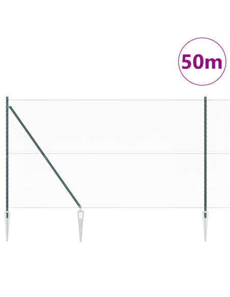 Recinzione Esagonale  Verde 1,5x50 m Acciaio
