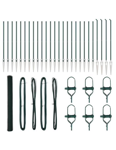 Palo della recinzione Verde 50 x 1,5 m (rete da 13 mm)