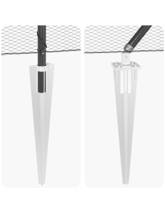 Palo della recinzione Grigio 25 x 0,8 m (rete da 13 mm) 2