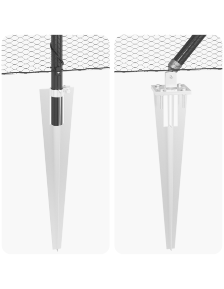 Palo della recinzione Grigio 25 x 0,8 m (rete da 13 mm)