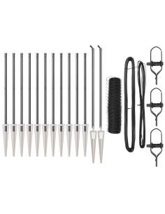 Palo della recinzione Grigio 25 x 0,8 m (maglia da 36 mm) 2