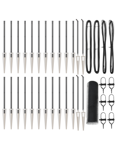 Palo della recinzione Grigio 50 x 0,8 m (rete da 25 mm)