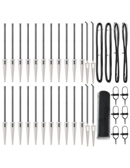 Palo della recinzione Grigio 50 x 0,8 m (rete da 25 mm)