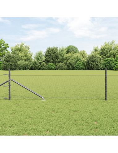 Palo della recinzione Grigio 50 x 0,8 m (rete da 25 mm)