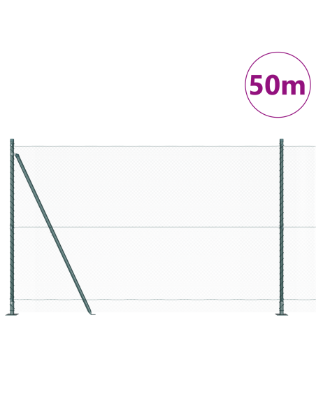 Palo della recinzione Verde 50 x 1,5 m (rete da 13 mm)