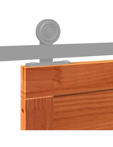 Porta del fienile Marrone cerato 80 x 2,5 x 208 cm