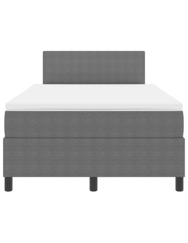 Letto a Sorgente LED Grigio chiaro e bianco 120 x 190 cm