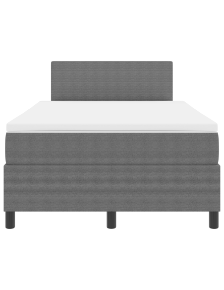 Letto a Sorgente LED Grigio chiaro e bianco 120 x 190 cm