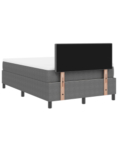 Letto a Sorgente LED Grigio chiaro e bianco 120 x 200 cm 2