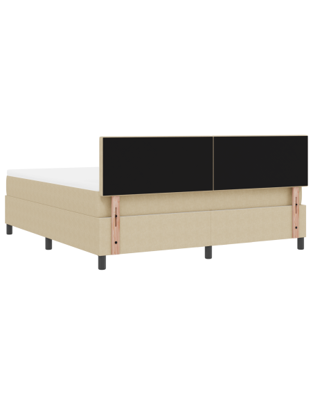 Letto Box Spring e Materasso & Luce LED Verde Grigio Super King Tessuto a Coste