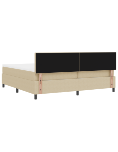 Letto a Sorgente LED Grigio chiaro e bianco 200 x 200 cm 2