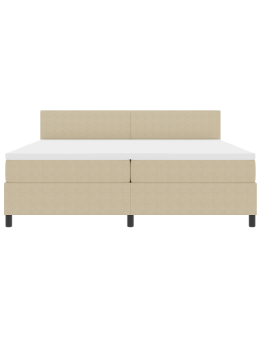 Letto a Sorgente LED Grigio chiaro e bianco 200 x 200 cm