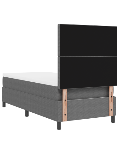 Letto a Sorgente LED Grigio chiaro e bianco 90 x 190 cm