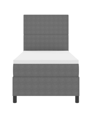 Letto a Sorgente LED Grigio chiaro e bianco 90 x 190 cm