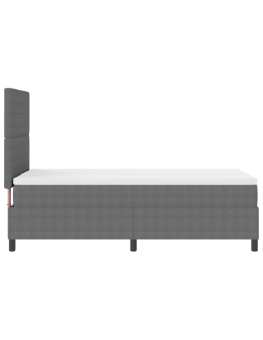 Letto a Sorgente LED Grigio chiaro e bianco 90 x 190 cm