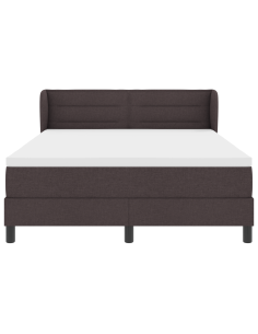 Letto a molle con materasso Marrone Scuro 160 x 200 cm Tessuto 2