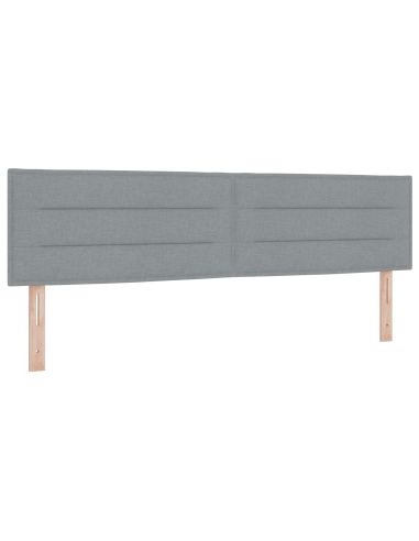 Letto a molle con materasso Grigio chiaro 180 x 200 cm Tessuto