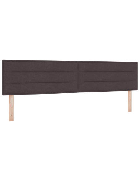 Letto Box Spring con Materasso Marrone Scuro 200x200 cm Tessuto