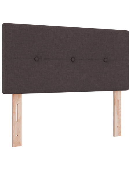 Letto a molle con materasso Marrone Scuro 80 x 200 cm Tessuto