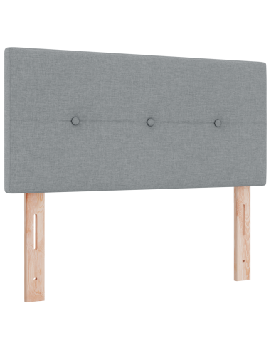 Letto a molle con materasso Grigio chiaro 90 x 190 cm Tessuto