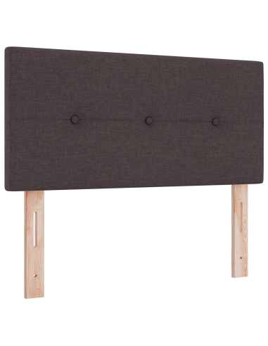 Letto a molle con materasso Marrone Scuro 90 x 190 cm Tessuto