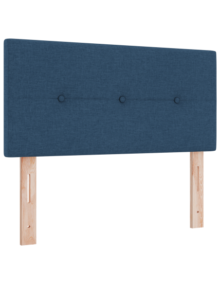 Letto Box Spring con Materasso Blu 90x200 cm in Tessuto