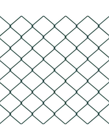 Recinzione a Catena con 7 Posti Flangiati 1.4x10 m Acciaio Zincato