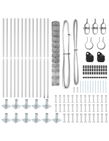 Recinzione Campo 1,2x25 m Acciaio Galvanizzato