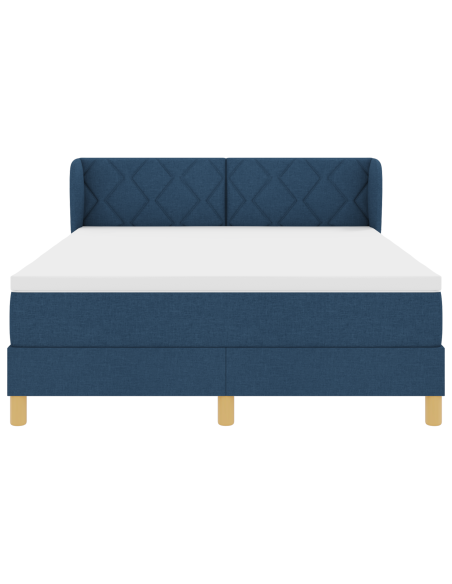 Letto a Box con Materasso - Blu, 140x190 cm, Tessuto