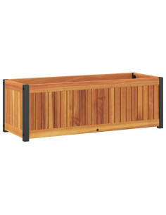 Fioriera da Giardino 80x30x27,5 cm in Legno Massello di Acacia