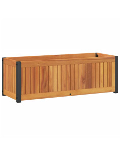 Fioriera da Giardino 80x30x27,5 cm in Legno Massello di Acacia 2