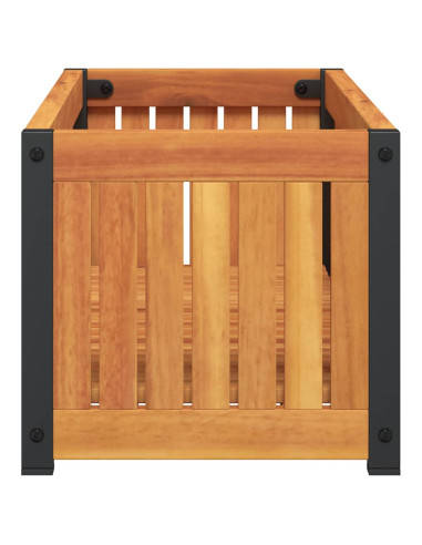 Fioriera da Giardino 80x30x27,5 cm in Legno Massello di Acacia