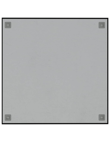 Lavagna Magnetica a Parete Nera 60x60 cm Vetro Temperato