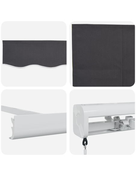 Tenda retrattile manuale antracite 300x250 cm