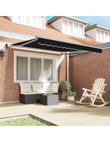 Tenda Retrattile Automatica Nera 300x250 cm