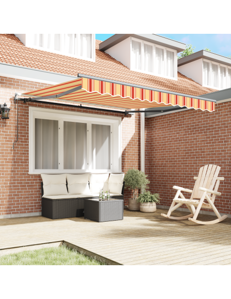 Tenda Retrattile Automatica Gialla e Arancione 350x250 cm