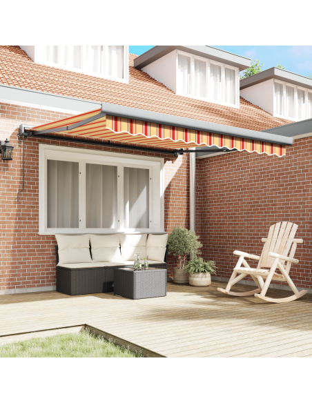 Tenda Retrattile Automatica Gialla e Arancione 350x250 cm
