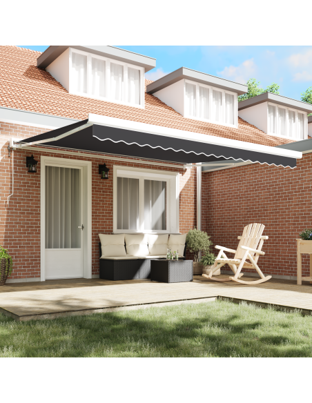 Tenda Retrattile Manuale Antracite 400x300 cm