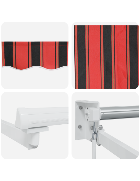 Tenda Retrattile Manuale Arancione e Marrone 400x300 cm