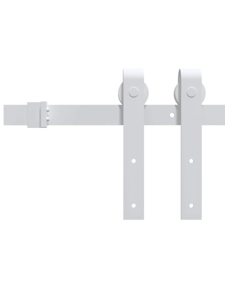 Porta Scorrevole con Set di Hardware 'ORKDAL'in Legno Massello e Vetro