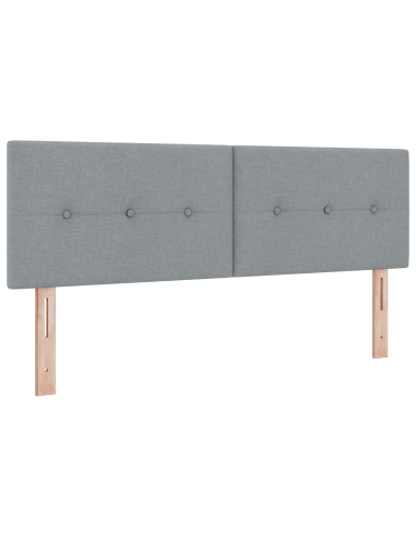 Letto a molle con materasso Grigio chiaro 160 x 200 cm Tessuto