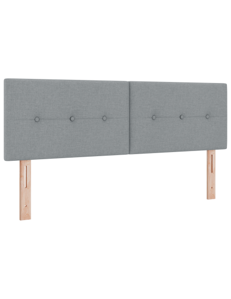 Letto a Box con Materasso Grigio Chiaro 160x200 cm Tessuto