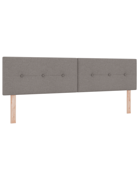 Letto a Molle con Materasso Grigio Chiaro 80x200 cm Tessuto Set di 5